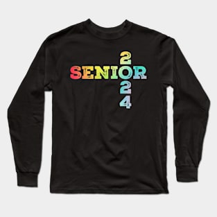 senior-2024 Vintage Gradient Long Sleeve T-Shirt